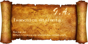 Ivancsics Atalanta névjegykártya